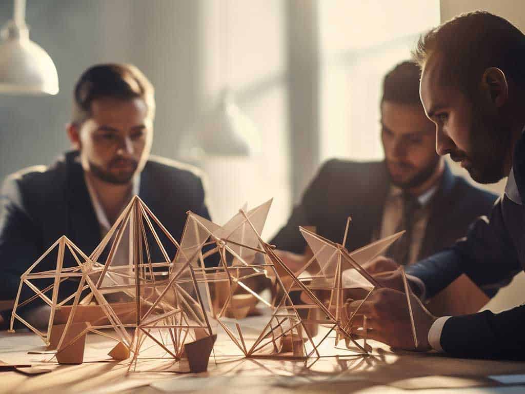 Salary Guide Cover landscape 5 People looking at a 3D model